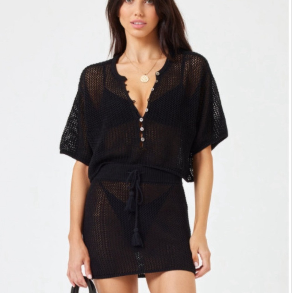 L space coast is clear crochet set , cover-up size small worn one time